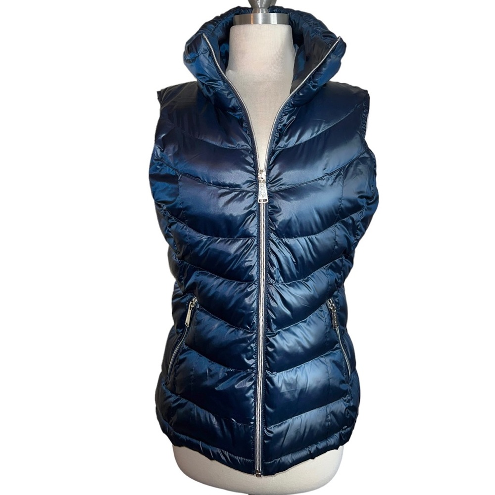 Calvin Klein Navy Blue Puffer Vest Size Small Zip Front & Pockets Unworn